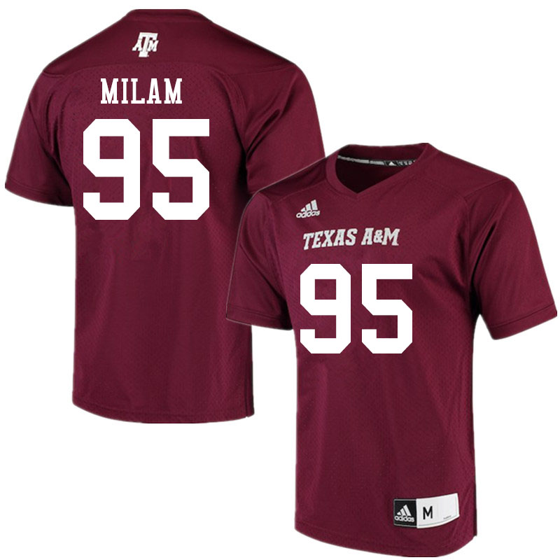 Men #95 Danny Milam Texas A&M Aggies College Football Jerseys Sale-Maroon Alumni Player - Click Image to Close
